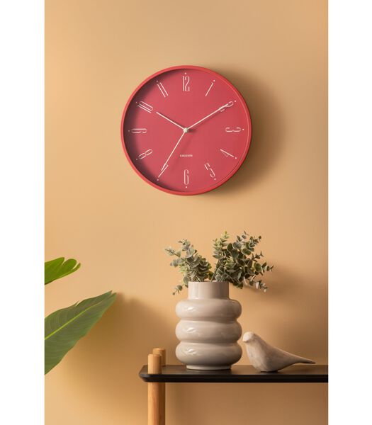 Horloge murale Regal Numbers - Rouge - Ø30cm