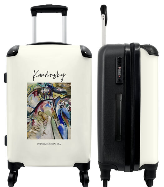 Bagage à main Valise avec 4 roues et serrure TSA (Art - Kandinsky - Composition - Couleurs)