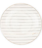 Dinerbord 25 cm - Dots & Stripes Perfect Dinner Plate - Wit - Porselein image number 0