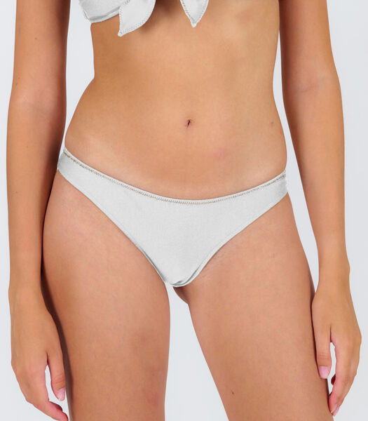 Bikinibroekje Laag uitgesneden Zwembroekj Shimmer-White Essential