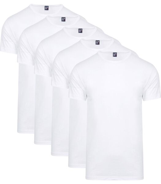 Alan Red T-Shirts Boîte Cadeau Derby Col Rond Blanc (Lot de 5)
