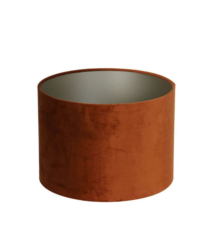 Abat-jour cylindre Velours - Terra - Ø30x21cm image number 2