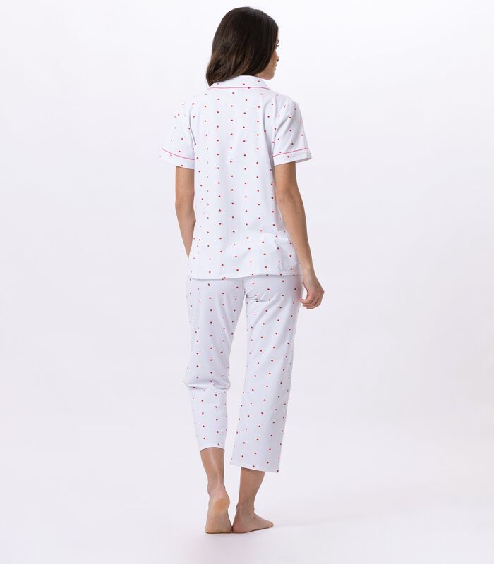 Katoen pyjamashort met knoopsluiting AMORE 706 image number 3