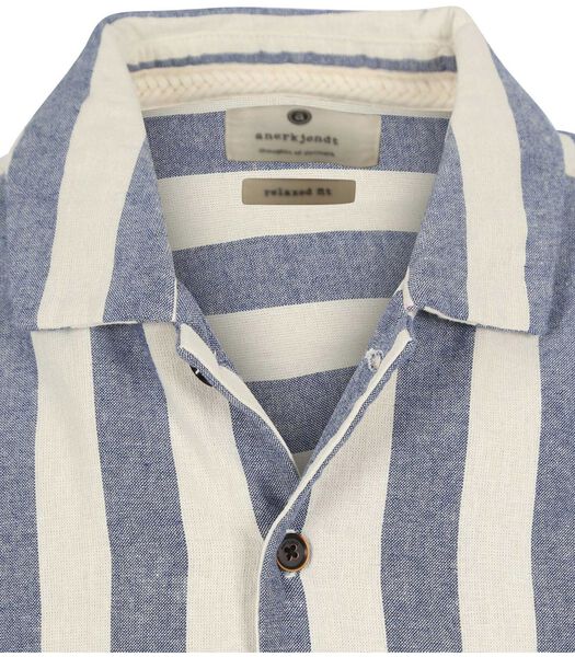  Short Sleeve Overhemd Leon Blauw