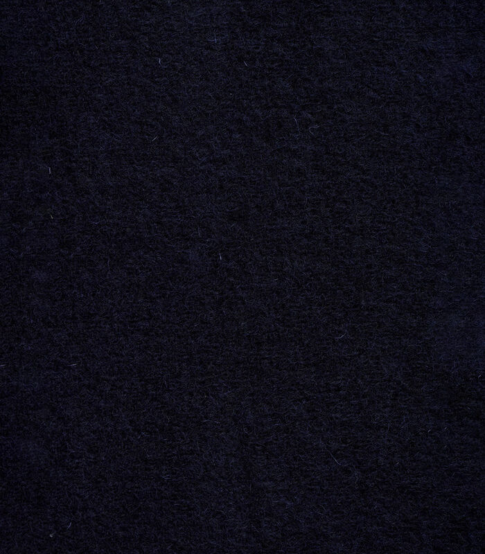 Manteau bleu marine esprit gilet en maille bouillie image number 4