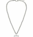 Ketting met hanger voor dames, 925 Sterling zilver, zirkonia synth. | Hart image number 1