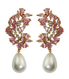 Boucles d'oreilles 'Golden Frosty Pearl' image number 0