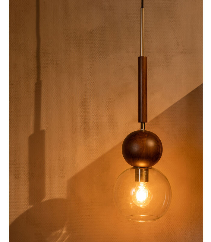 Suspension Lampe  - Verre - Noyer - 52x18x18  - Babble image number 2