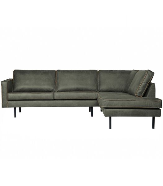 Sofa de Coin Droit - Eco-Cuir - Army - 85x266x86/213 - Rodeo