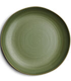 Assiette, assiette plate mat - Marseille - Vert - 1 pièce - Céramique image number 0
