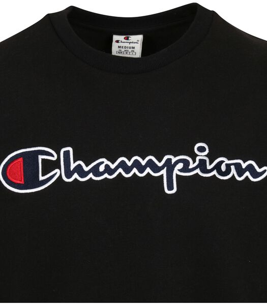 Champion Sweater Script Logo Zwart