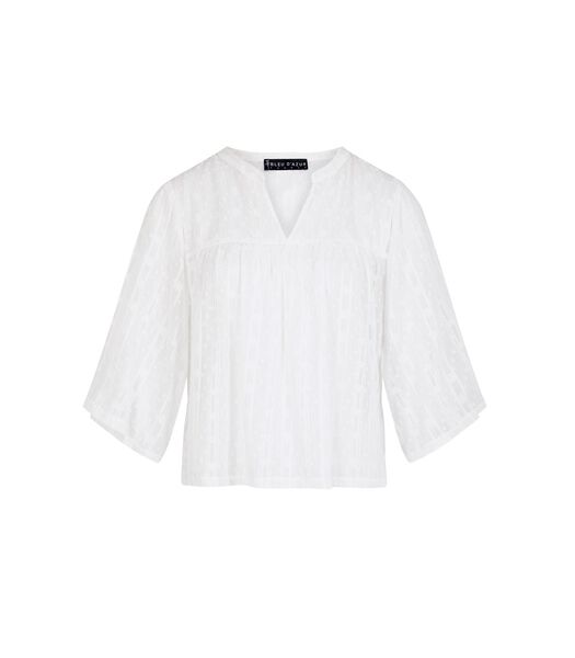 Loszittende blouse met versierde sluier COOPER