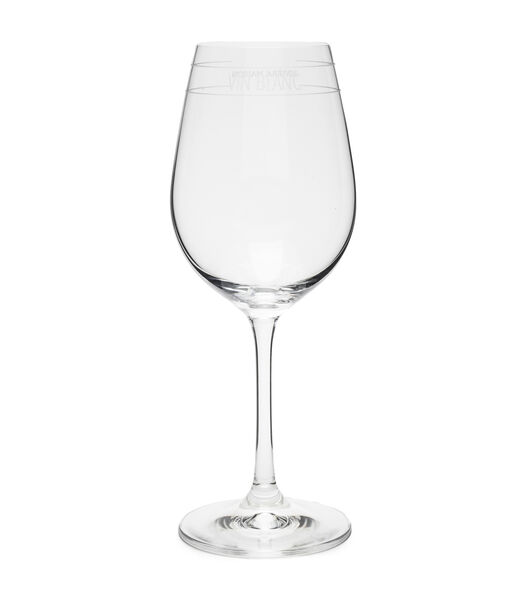 RM Vin Blanc - Verre à vin blanc Transparent avec texte