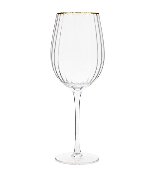 Wijnglas Transparant, glas met ribbel 555 ml - Les Saisies Wine Glass