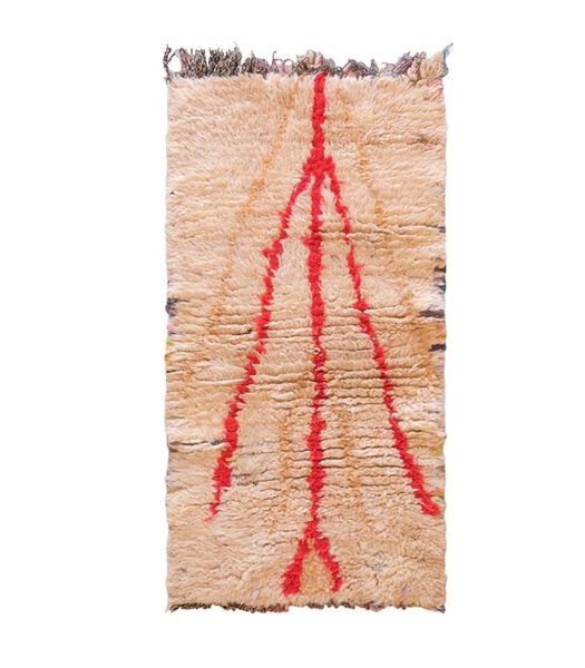 Tapis Berbere marocain pure laine 67 x 127 cm