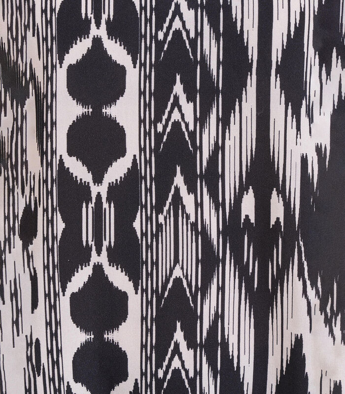 Zwart -wit top oversized korte mouwen v -neck image number 4