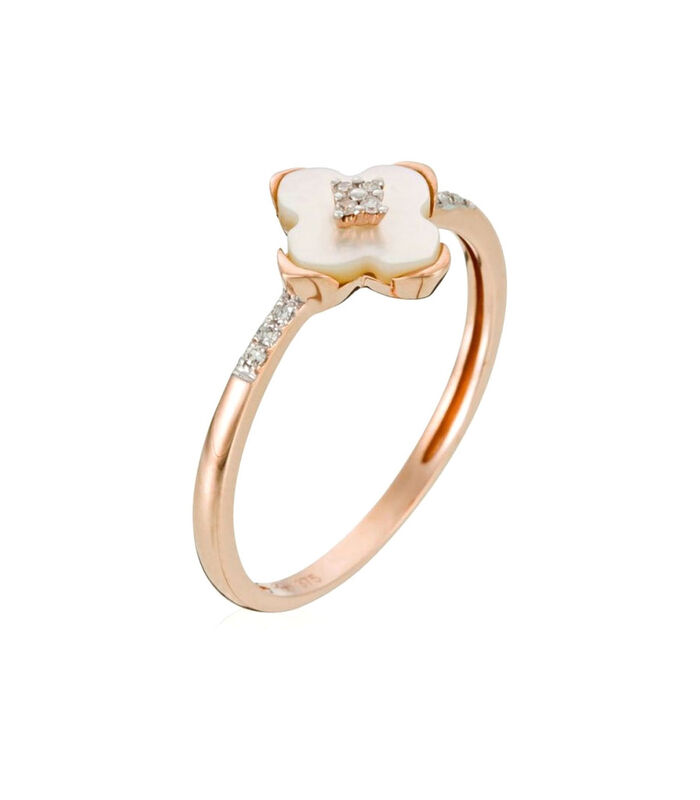 Ring "Cardamine" Roze Goud en Diamanten image number 0