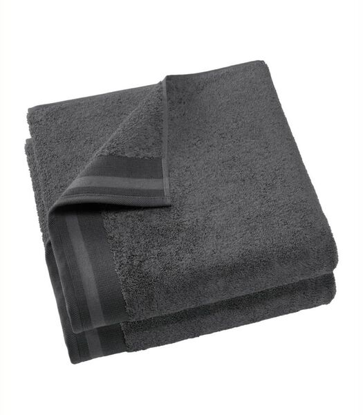 2 serviettes de bains Contessa dark grey