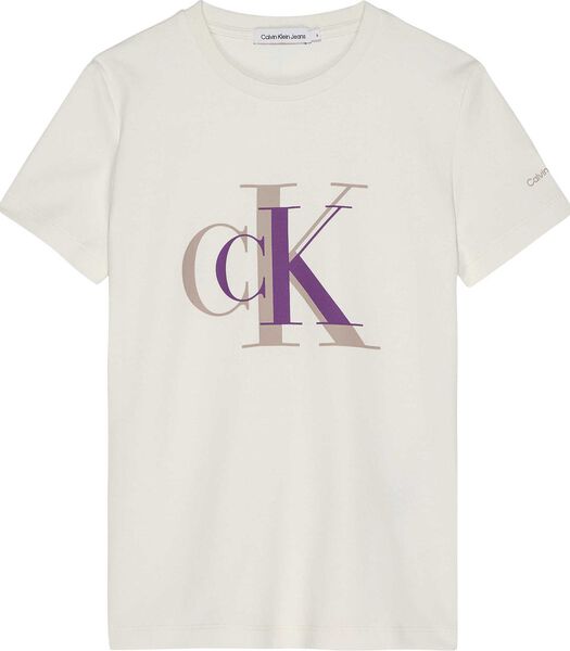 T-Shirt À Monogramme Color Block Calvin Klein