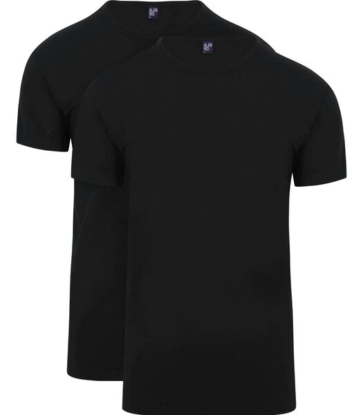 Ottawa T-shirt Stretch Zwart (2Pack)