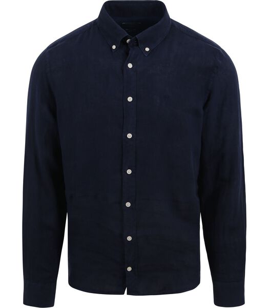 Hackett Shirt Garment Linen Dark Blue