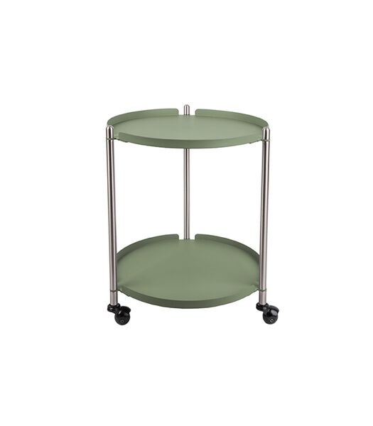 Table d'appoint Thrill - Steel Nickel, Green - 42,5x52cm