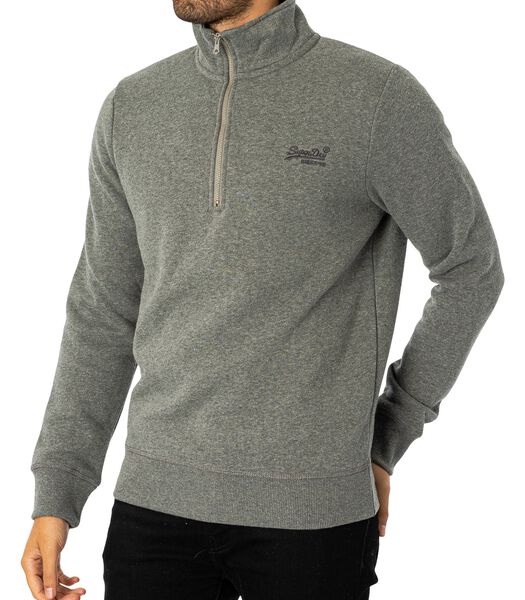 Sweatshirt en coton bio zippé Essential Logo