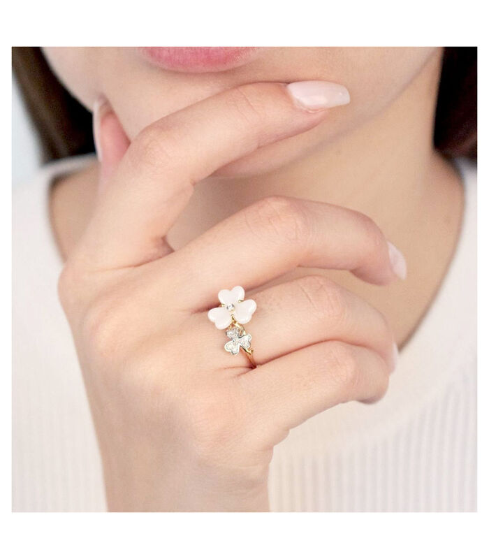 Ring 'Poetica Nacre' geelgoud en diamanten image number 1