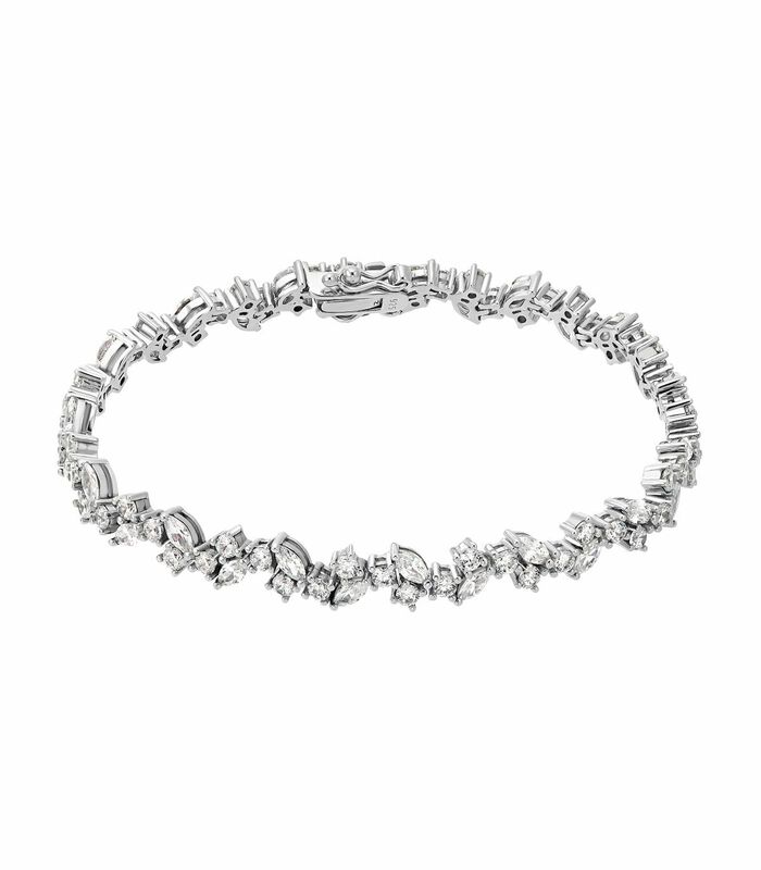 Armband voor dames, 925 Sterling zilver, zirkonia synth. image number 0