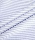 Chemise sans fer - Rayures blanches et bleues - Slim Fit - Popeline de coton - Manches longues image number 4