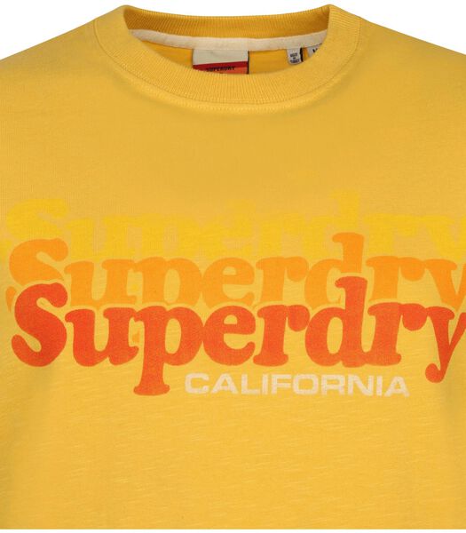Superdry T-Shirt Classique Logo Jaune
