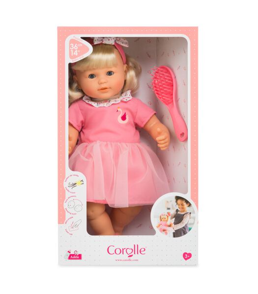 Mon Grand Poupon Baby Doll with Hair - Adele, 36cm