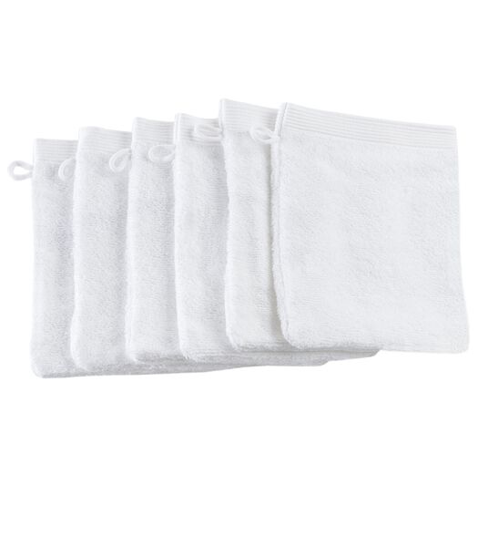 COMO - 6 gants de toilette  - White