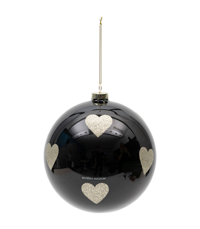 Lovely Hearts Ornament noir Dia 15 image number 0
