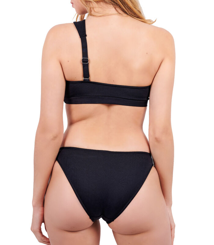 Asymmetrische bikiniset met transparant inzetstuk Fauve image number 2