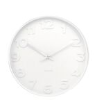 Horloge murale Mr. White Numbers - Blanc - Ø37,5cm image number 0