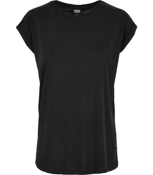 Dames-T-shirt modal extended shoulder