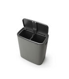 Bo Touch Bin, 2 x 30L - Mineral Concrete Grey image number 1