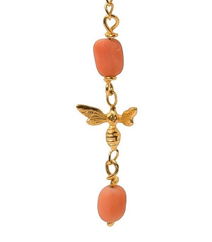 Bee Coral Collier – Doré image number 1