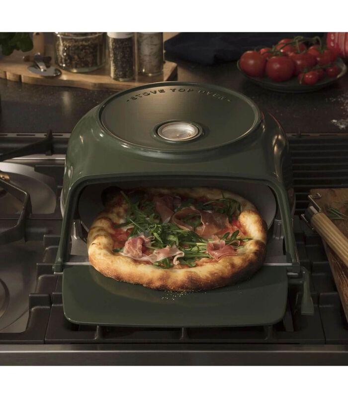Four à pizza Fernus & Friends - pour cuisinière - vert canard - pour des pizzas de ø 26 cm image number 2
