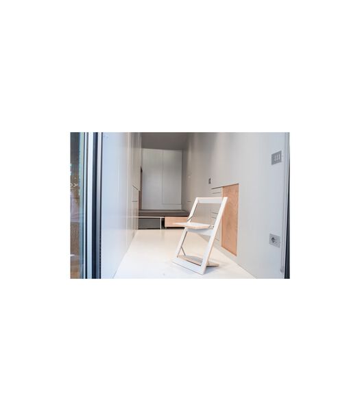 Ambivalenz Fläpps - Chaise pliante - contreplaqué de bouleau - blanc - 75 x 47 x 45 cm