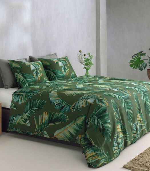 Housse de couette Alanzo Green Satin de coton