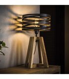 Wrapped Metal - Lampe à poser - métal torsadé - cadre en bois croisé image number 3