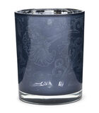 Amalfi theelichthouder glas - met bloemenprint blauw (ØxH) 10x12.5 cm image number 2