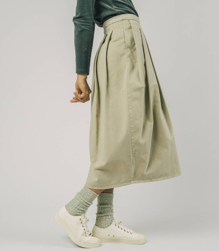 Pleated Skirt Beige image number 4