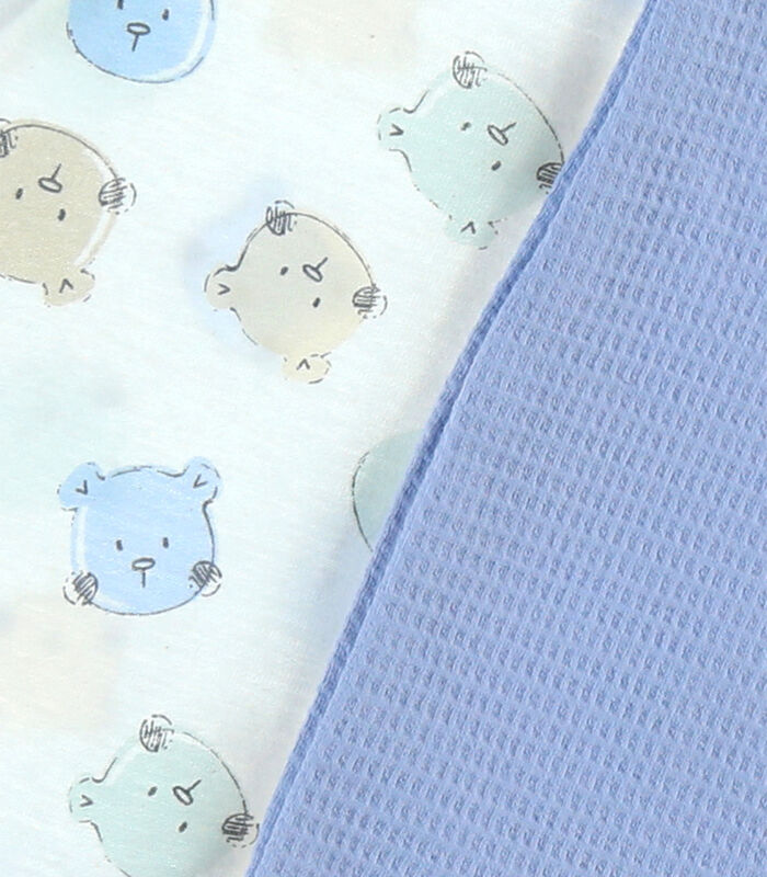 Set de 2 pyjamas dors-bien iconique en jersey, écru/bleu image number 4