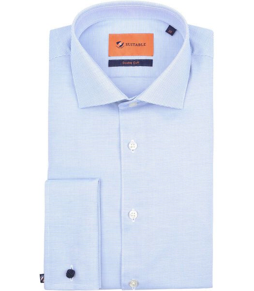 Overhemd Fijne Ruit Lichtblauw DM22-01
