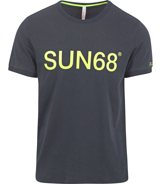 Sun68 T-Shirt imprimé Logo Navy
