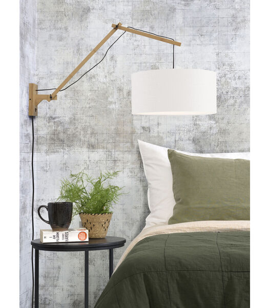 Wandlamp Andes - Bamboe/Wit - 95x47x55cm
