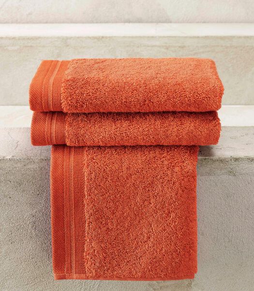 3 serviette de bains Contessa burnt orange